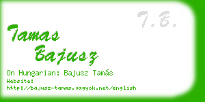 tamas bajusz business card